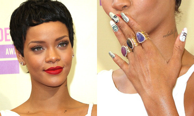 Unhas decoradas stiletto 2020 da Rihanna