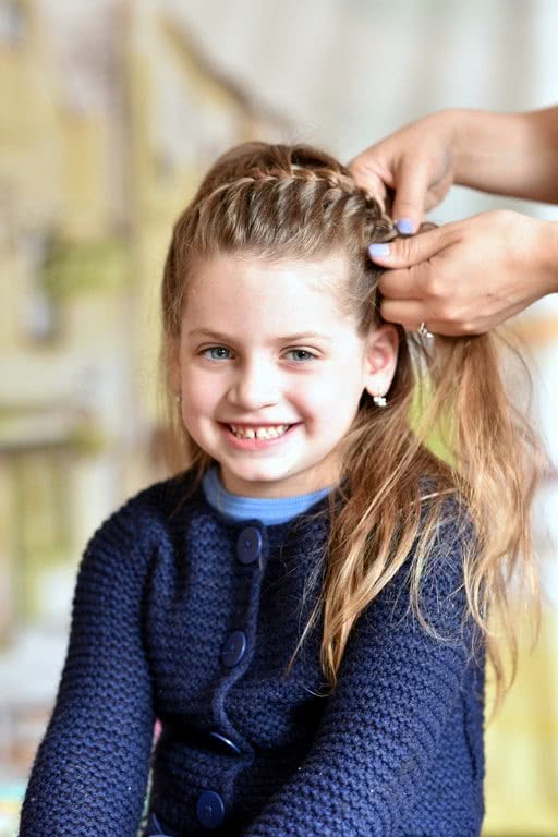 Penteado Infantil com amarração e tranças fáceis para escola 