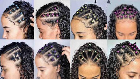 penteado com elastiquinho para cabelo cacheado