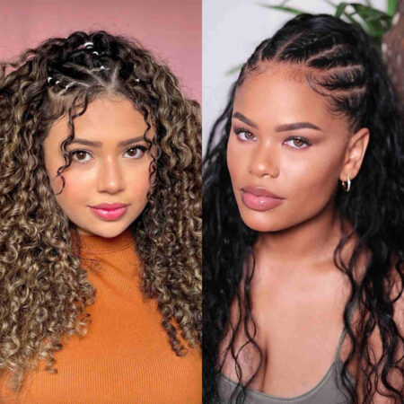 Trança com Cabelo Solto Cacheado: Ideias Lindas e Fáceis Trança com Cabelo Solto Cacheado