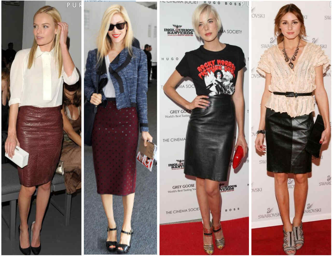 look com saia lápis