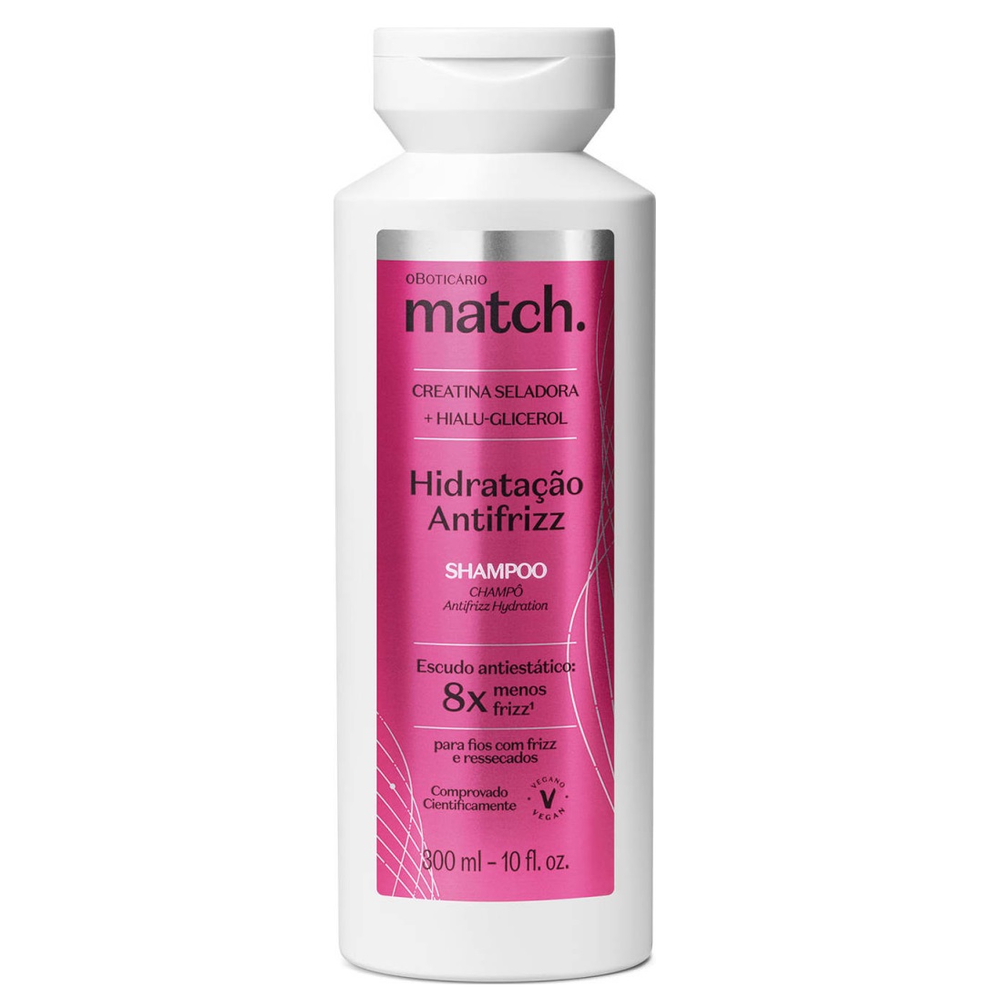 Shampoo Match Hidratação Antifrizz da Boticário 