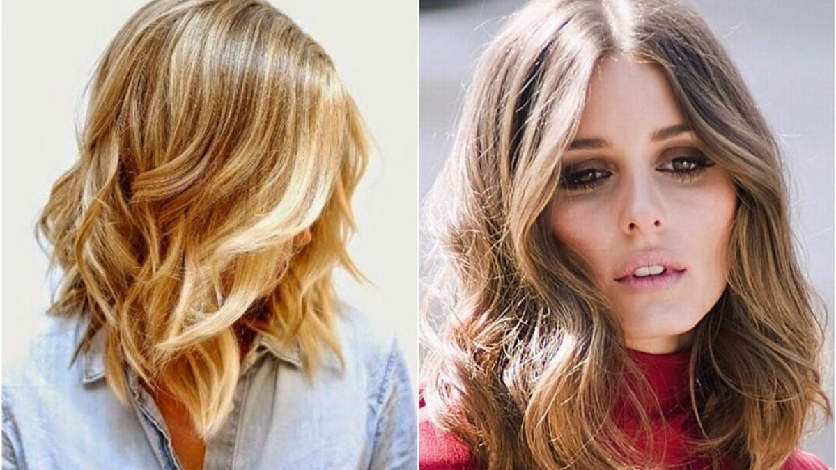 Montagem com duas fotos de mulheres com cortes de cabelo long bob médio
