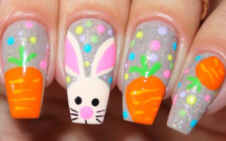 Unhas decoradas para páscoa 2024: 15 ideias tendências na moda Unhas decoradas para Páscoa 2024
