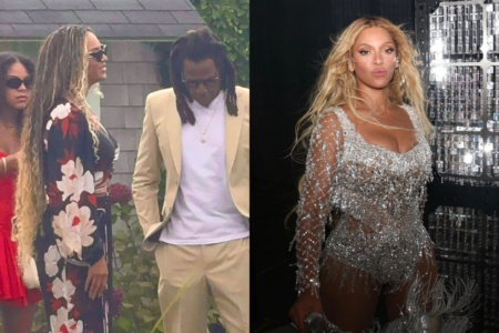 Beyoncé surge usando conjunto de marca brasileira em casamento
