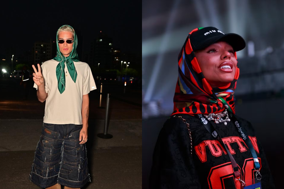Lenço na cabeça vira tendência durante o Rock in Rio 2024 - Moda 20