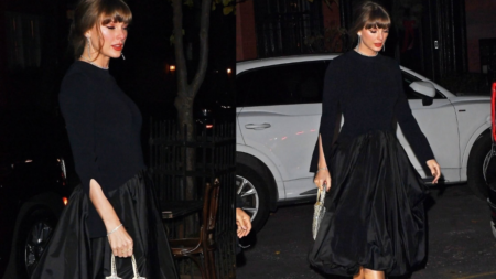 Taylor Swift aposta em tendência de moda polêmica em evento Taylor Swift aposta em tendência de moda polêmica em evento