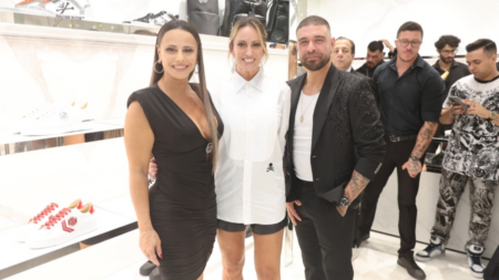 Viviane Araújo e Diogo Nogueira esbanjam beleza em evento de moda