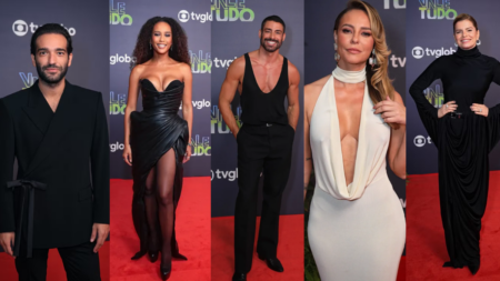 Famosas chamam atenção com looks ousados na festa de Vale Tudo