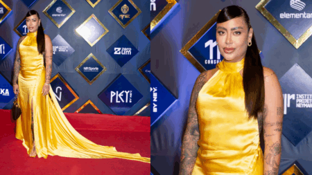 Irmã de Neymar usa look amarelo em leilão e divide opiniões: “Parece um Ouro Branco” Irmã de Neymar usa look amarelo em leilão e divide opiniões: