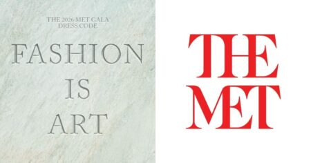 Arte oficial do dress code do Met Gala 2026 com a frase Fashion Is Art e logotipo do The Met