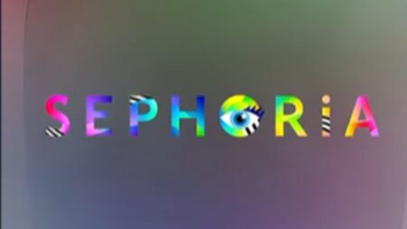 Logo colorido do Sephoria, evento da Sephora, com letras em degradê vibrante sobre fundo neutro.